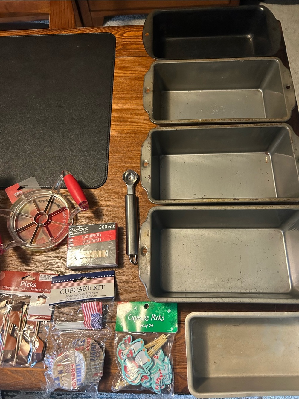 Baking Bundle - Bread Loaf Pans Cupcake Decorating Supplies Apple Slicer